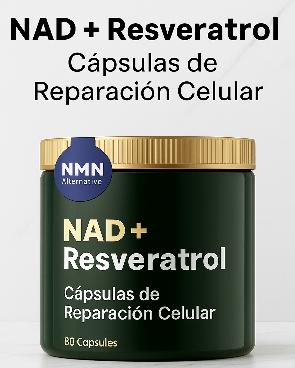 NAD + Resveratrol – Cápsulas de Reparación Celular y Energía Extra