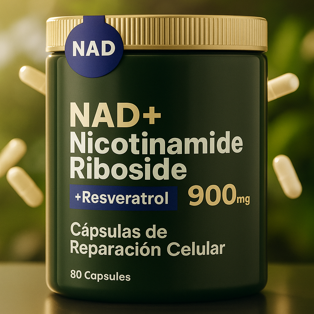 NAD + Resveratrol – Cápsulas de Reparación Celular y Energía Extra